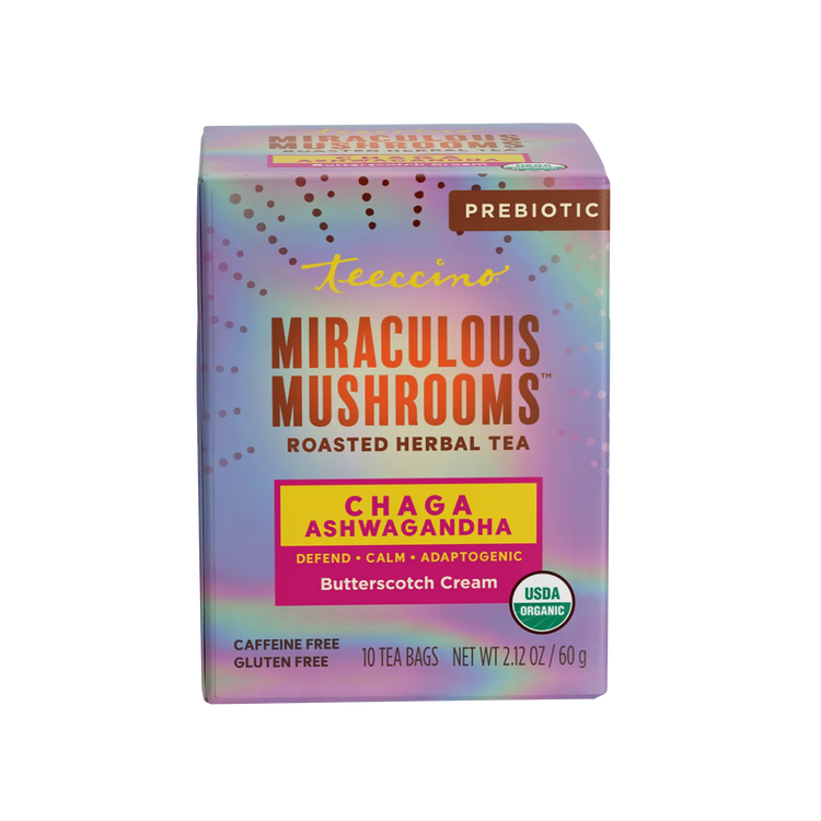 Chaga Ashwagandha Butterscotch Cream Mushroom Herbal Tea