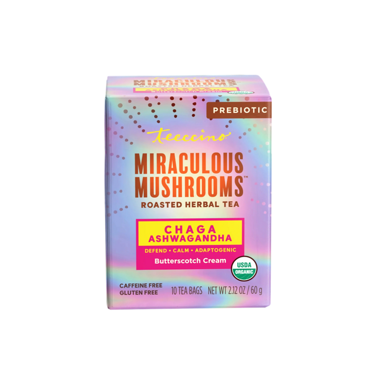 Chaga Ashwagandha Butterscotch Cream Mushroom Herbal Tea