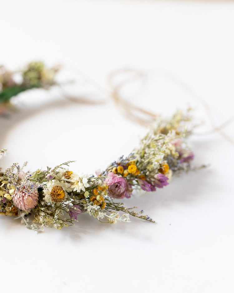 Flower Crown Ranunnculus & Lavender Dried / Dry Flower Wedding, Rustic Boho Brides, Bridesmaid bouquet, Wildflowers Dried bouquet